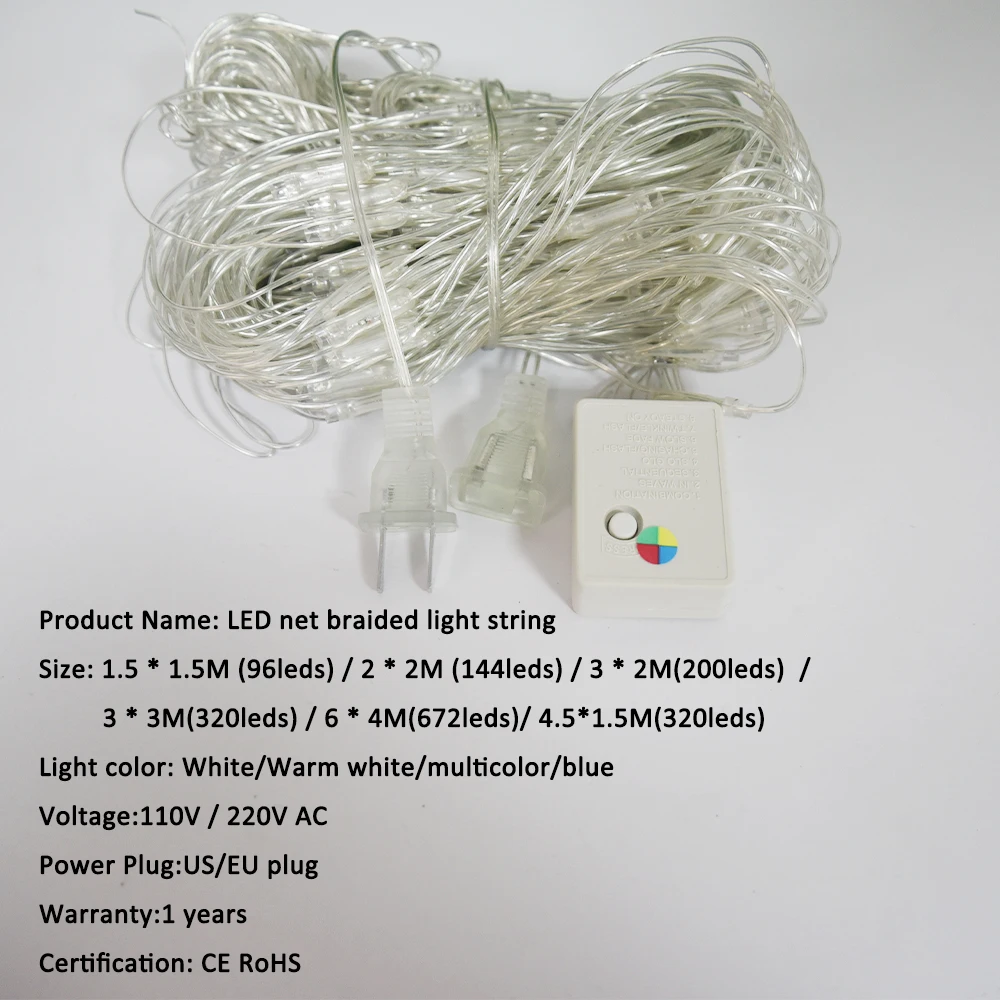 220V enchufe de la UE 4m x 6m - String Curtain Light reseña y precio