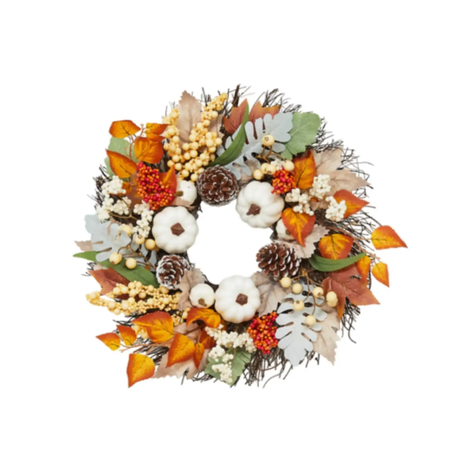 Fall Harvest Front Door Wreath Ornament Realistic Handmade Multifunctional