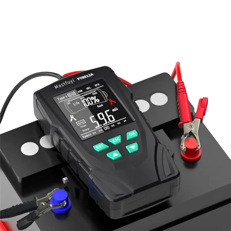 

F-3C Car Battery Tester 12V/24V Battery System Analyzer 50-2000CCA Battery Health Display Comprehensive Diagnostic Test Tool