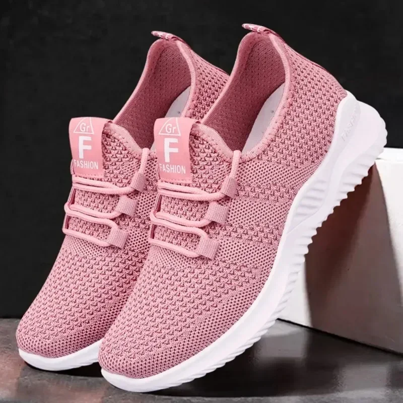 Shoes for Women New Casual Fashion Running Shoes Flying Woven Breathable Women's Shoes Soft Sole Trend Sneakers Women