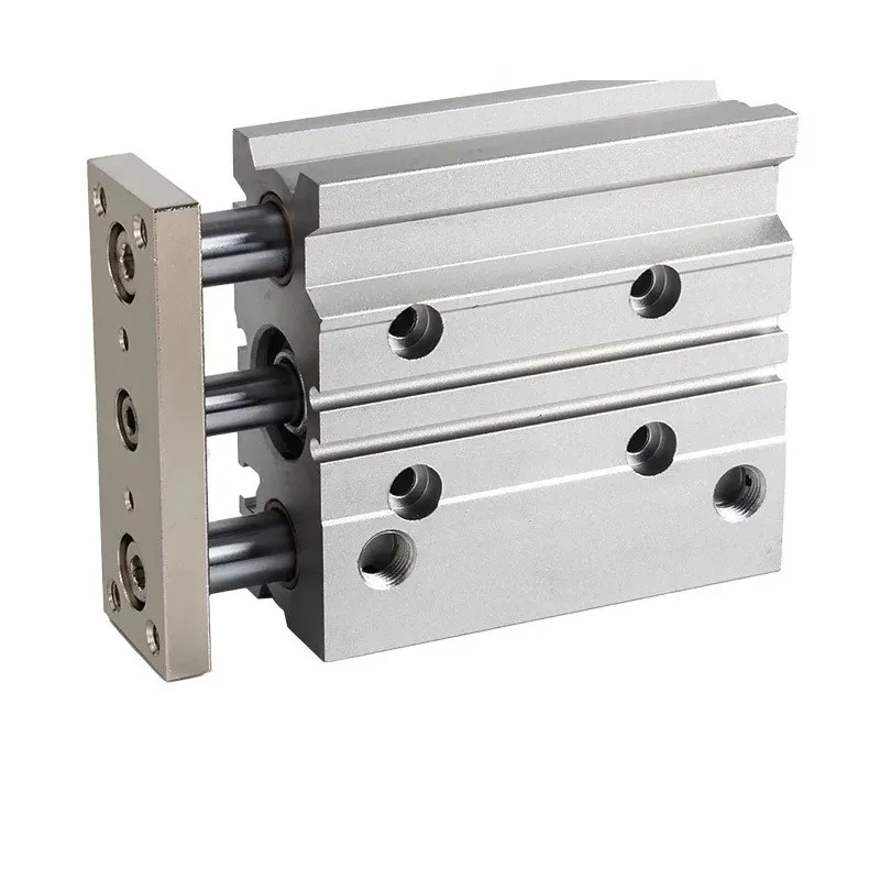 MGPL Series Three-Axis Three-Rod Guide Cylinder - Bore Sizes 12/16/20/25/32/40, Strokes 10-30-50-75-100-200Z, Pneumatic Componen