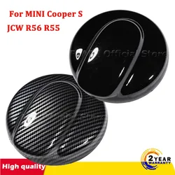 Car Fuel Tank Cap Cover Case Housing Sticker For MINI Cooper S JCW R56 R55 Auto Accessories Black Carbon Fiber Pattern