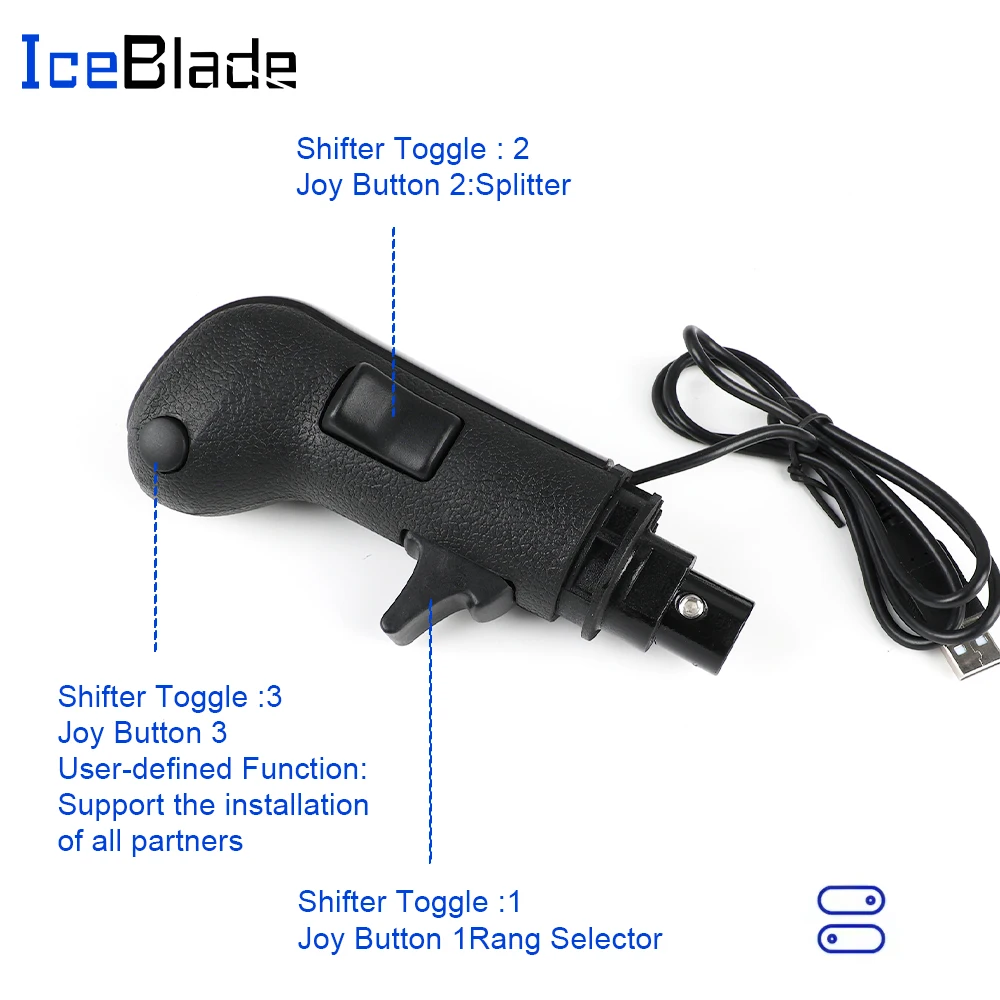 مقبض ناقل الحركة USB IceBlade لـ Logitech G29 G923 G27 G25 & Thrustmaster TH8A، محول عالي منخفض لمحاكاة الكمبيوتر ETS2 وATS #5