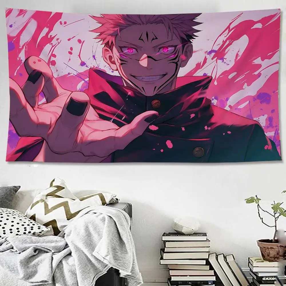 Anime J-Jujutsu K-Kaisen Colorful Tapestry Wall Hanging Bohemian Wall Tapestries Mandala Wall Art Decor