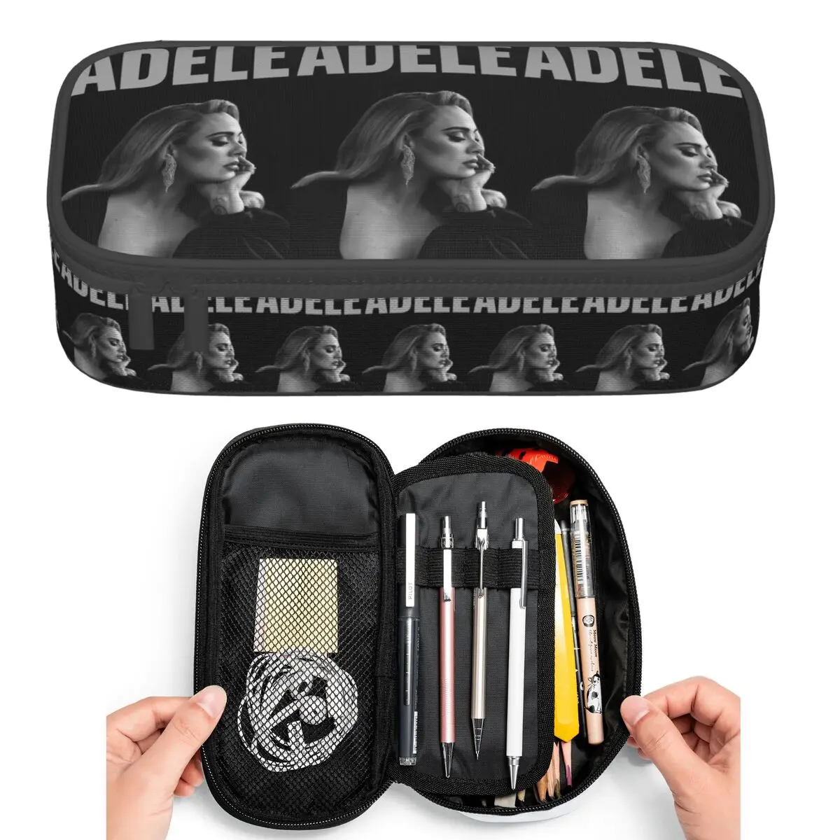

Cool Singer Adele Tour 2024 Music Album Pencil Cases for Students Pen Box Pencil Bag Large Storage Pencil Pouch Pen Holder