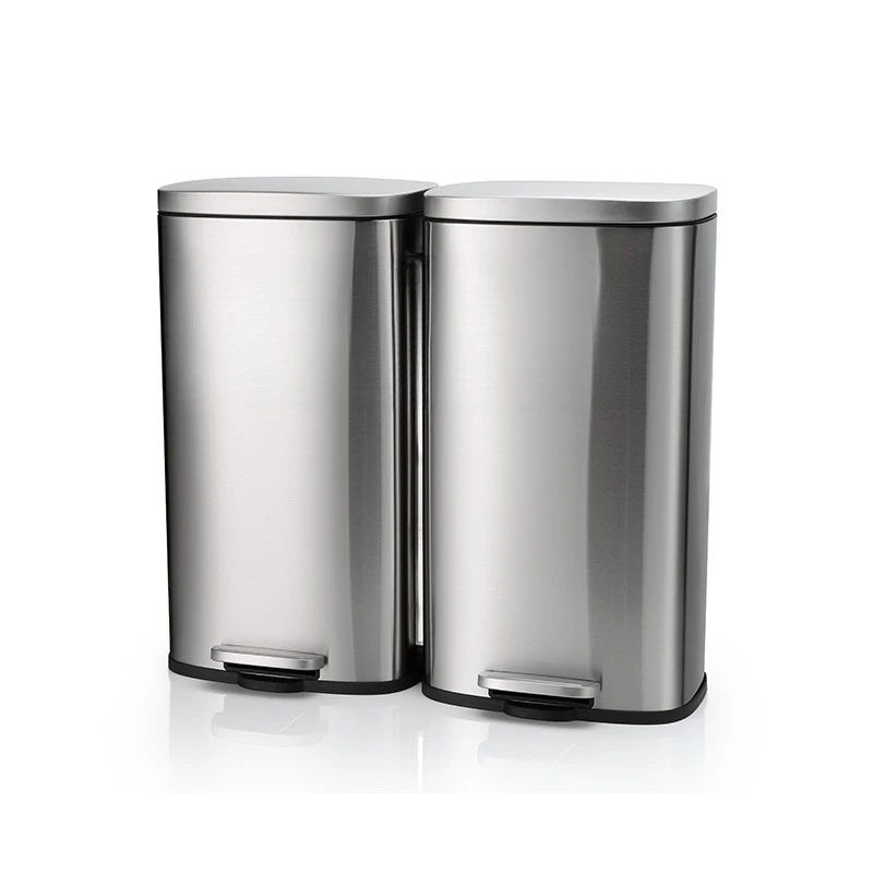 Stainless steel sanitation foot pedal test trash can multi-classification wet and dry bucket living room hotel outdoor