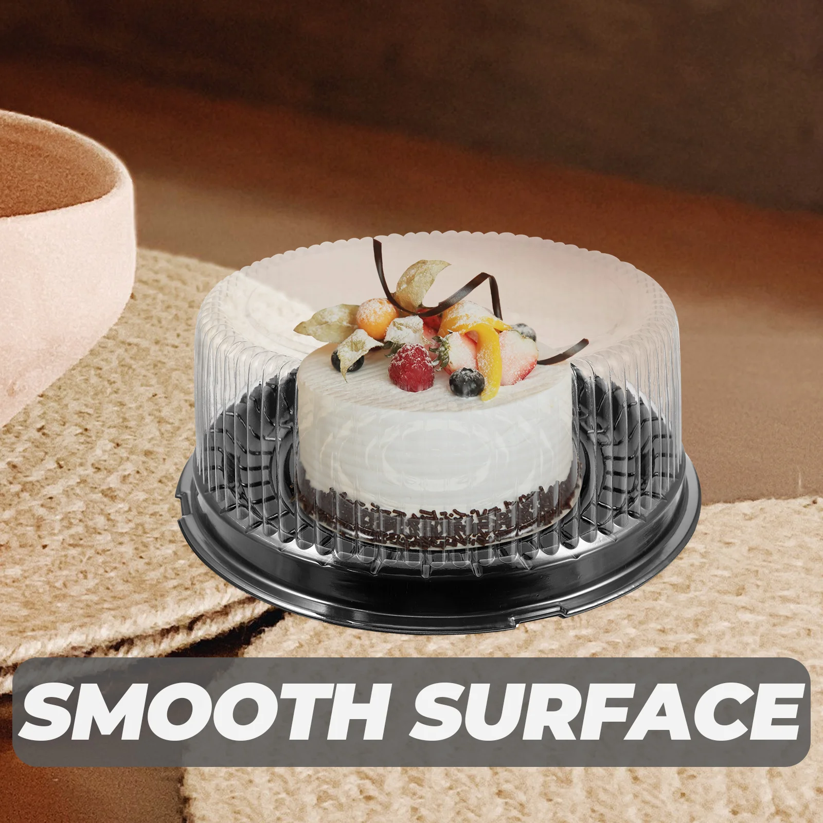 

10pcs Cake Packaging Box Clear Plastic Container Lid 8Inch For Cupcakes Cakes Sweets Cake Boxes For Parties Baking Storage