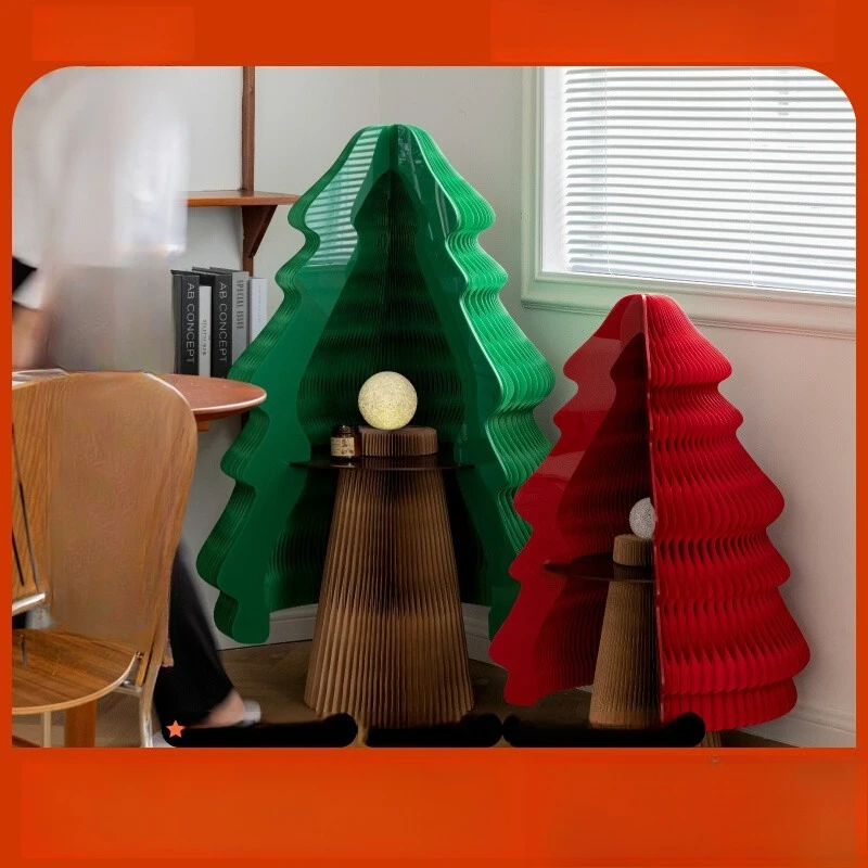 

Christmas tree folding luminous shopping mall festive decoration desktop living room ornament home accessories window props