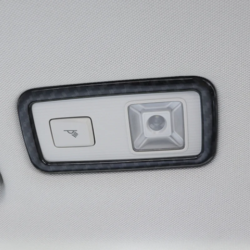 

BJMYCYY automobile rear reading Carbon fiber decorative frame For Volkswagen T-ROC T ROC 2018 Accessories