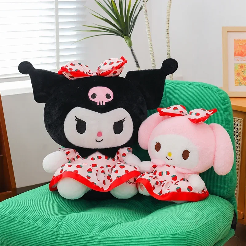 

35/50/65cm Big Size Kawaii Sanrio Cartoon Kuromi My Melody Kuromi Plushies Doll Flower Skirt Anime Stuffed Room Deco Kids Gifts