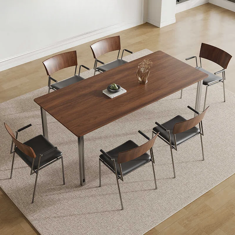 

Table modern simple household rectangular dining table designer minimalist solid