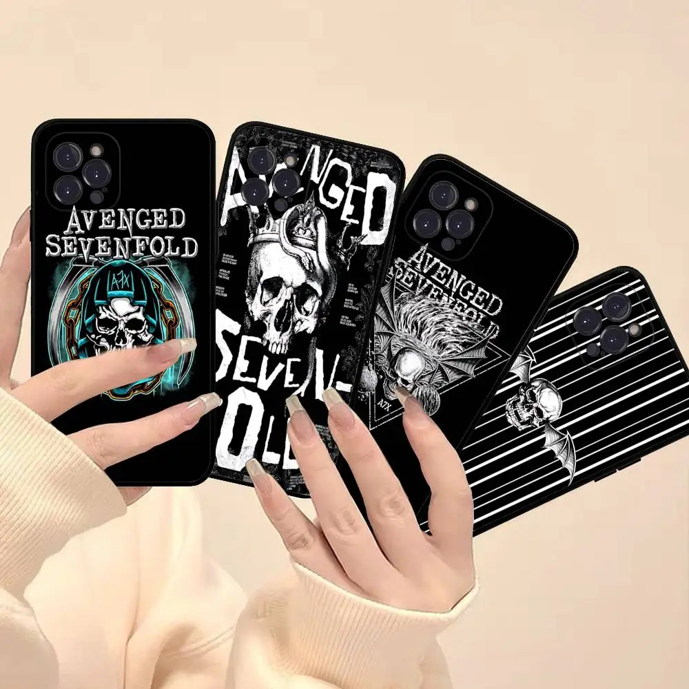 

Vintage Band A-avenged S-sevenfold Phone Case For IPhone 17 16 15 14 13 12 11 Pro Max Plus Mini Soft Black Cover