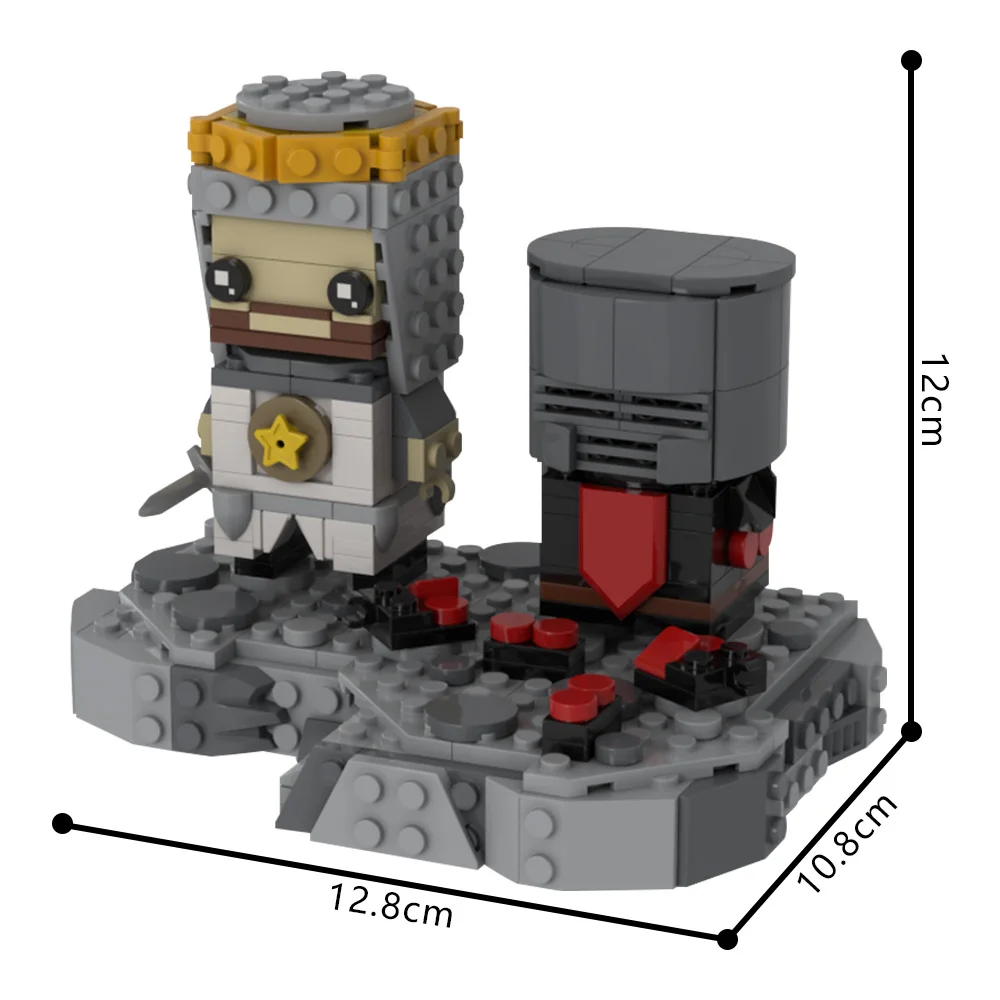 

MOC-22276 Черный рыцарь Дуэль, минифигурка, строительные блоки, средневековые фэнтезийные кирпичи-воины, Рождественский подарок для любителей коллекционеров, детская игрушка