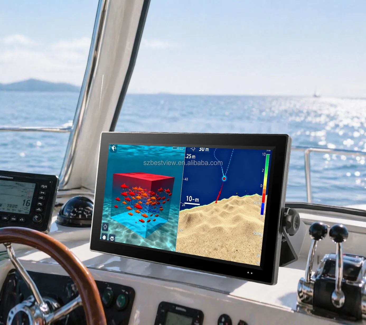 Fishing Boat Marine Touch Screen  Waterproof IP67 1000-1500 Nits High Brightness
