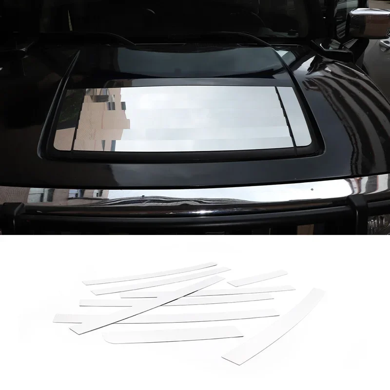For 2005-2009 Hummer H3 Hood Vent Deck Panel Decorative Sticker Hood Vent Decoration Accessories Car Accessories Stainless Steel