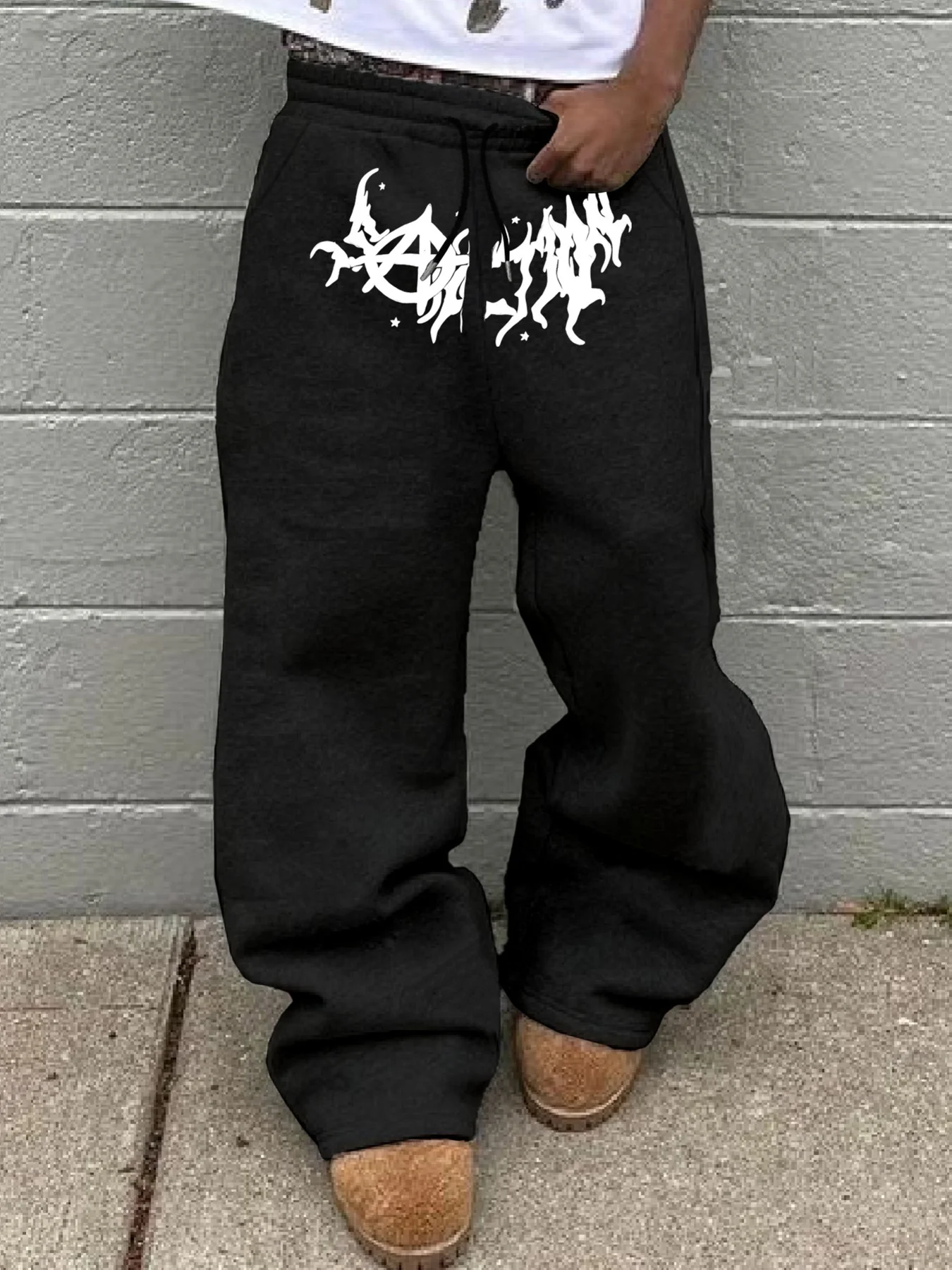 

Men's Casual Trousers, Trendy and Cool Print, Comfortable and Loose Fit, Retro Hip-hop Style, Soft and Skin-friendly Surface