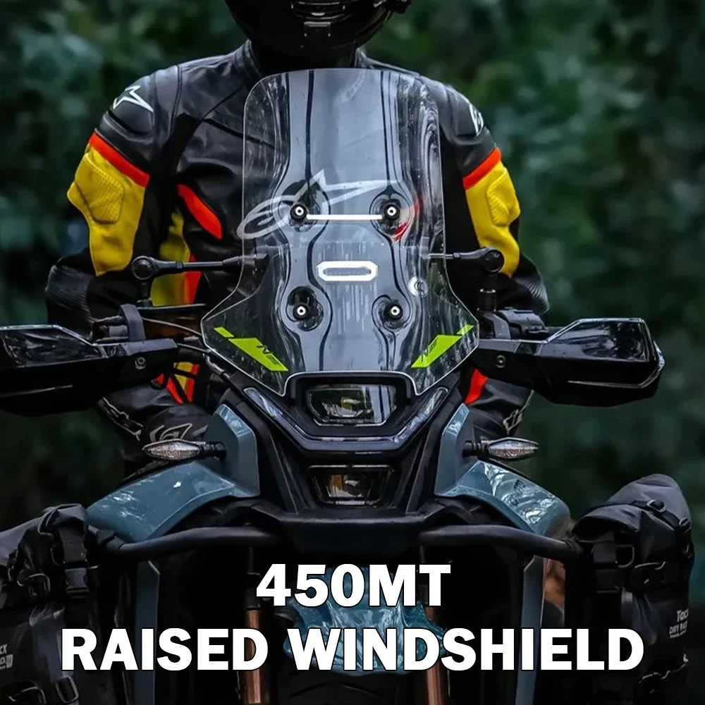 for CFMOTO 450MT MT450 Windscreen Front Windscreen Windshield 450 MT Raised Windshield for cf moto 450MT Accessories