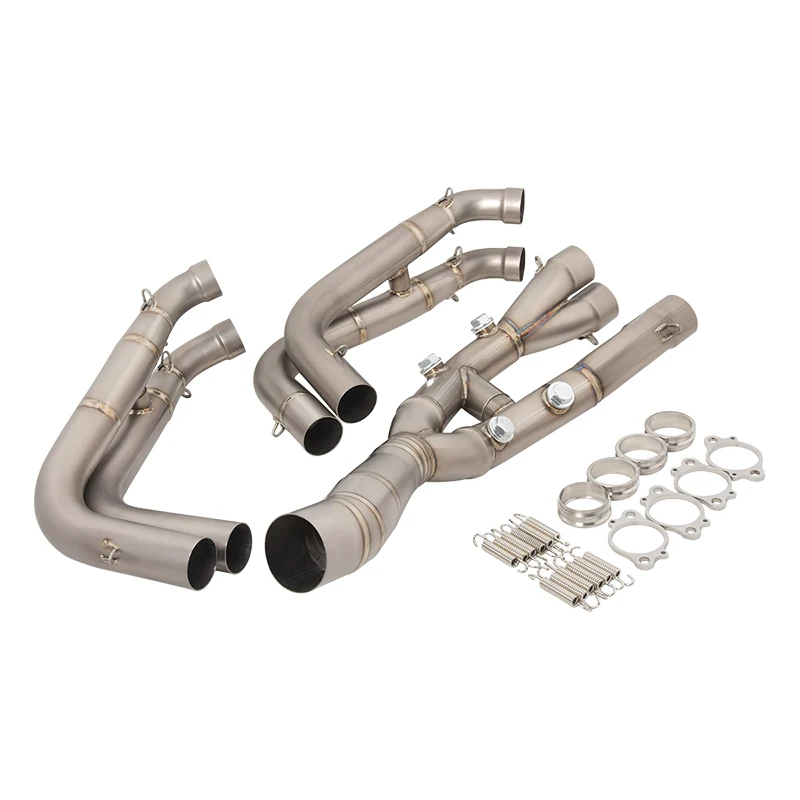 For BMW S1000RR 2019-2024 S1000R 2021-2024 60mm Slip On Exhaust System Motorcycle Header Link Pipe Titanium Alloy Front Tube