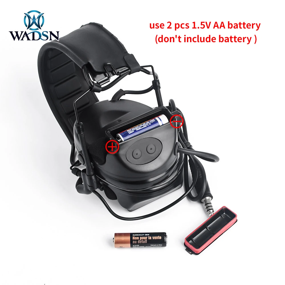 WADSN CII Headset C3 Softair Noise Reduction Active Sound Pickup Hunting Shooting Hearing Protection Headphone Detachable for CS