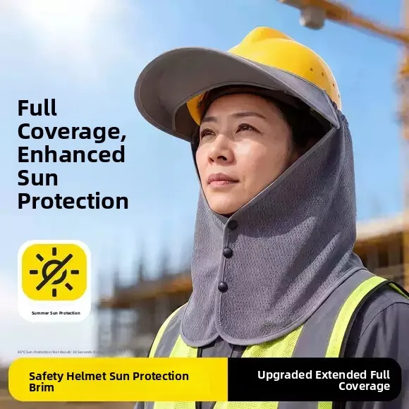 Construction Site Safety Hat Sunshade Cover UV Protection Wide And Large Helmet Cover for Both Men And Women