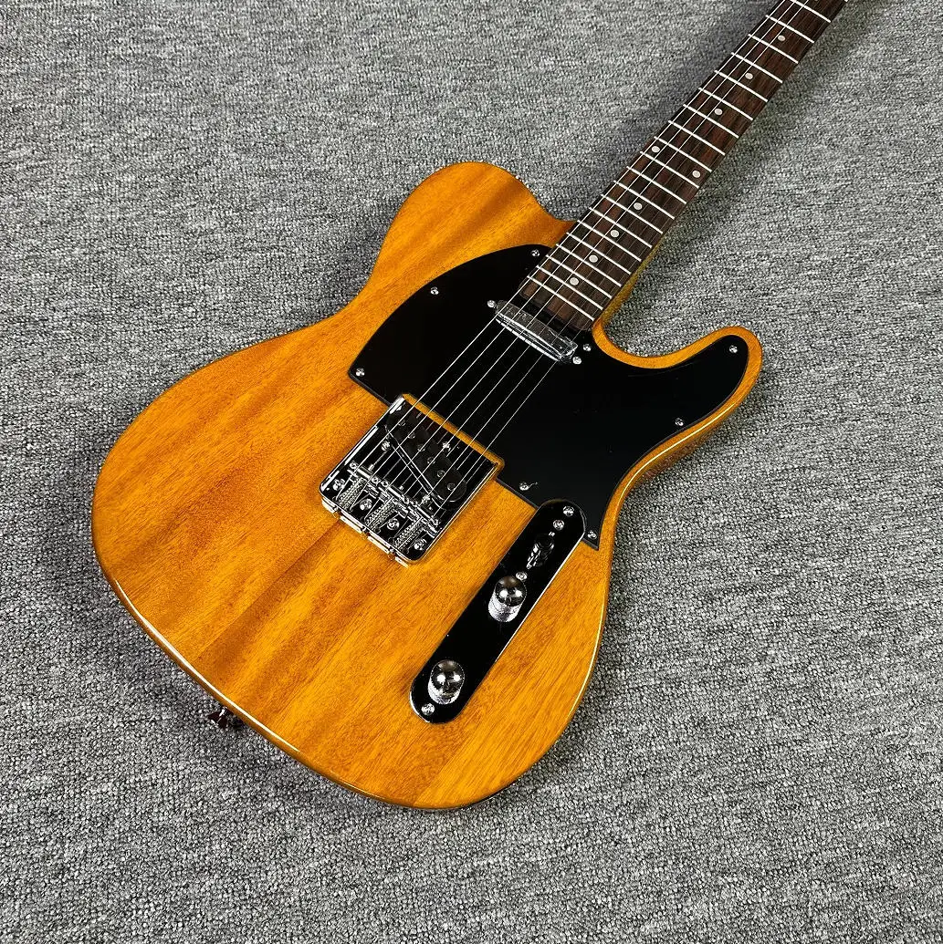 جيتار كهربائي أصفر الياسمين مع لوحة فريتس من خشب الورد ولوحة حماية سوداء هدية لمحبي الجيتار شحن مجاني