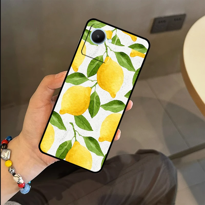 Lemon Fruit For Realme 8 9 10 11 Pro Plus GT Neo 5 3T 2T C11 C15 C25 C21Y C30 C31 C33 C35 C53 C55 Case