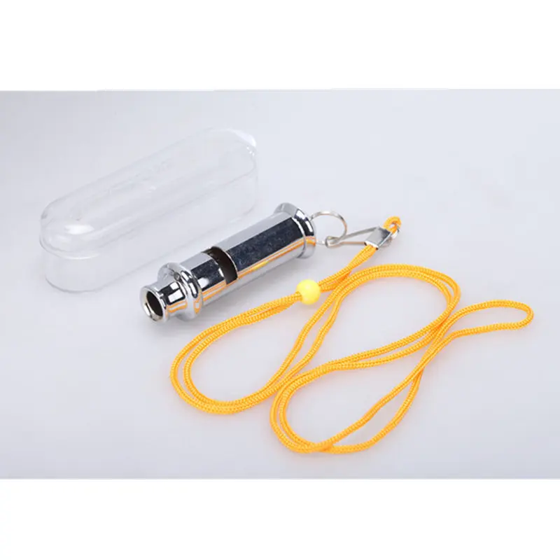 Stainless steel high-frequency high decibel whistle lifesaving metal outdoor survival whistle KS-017