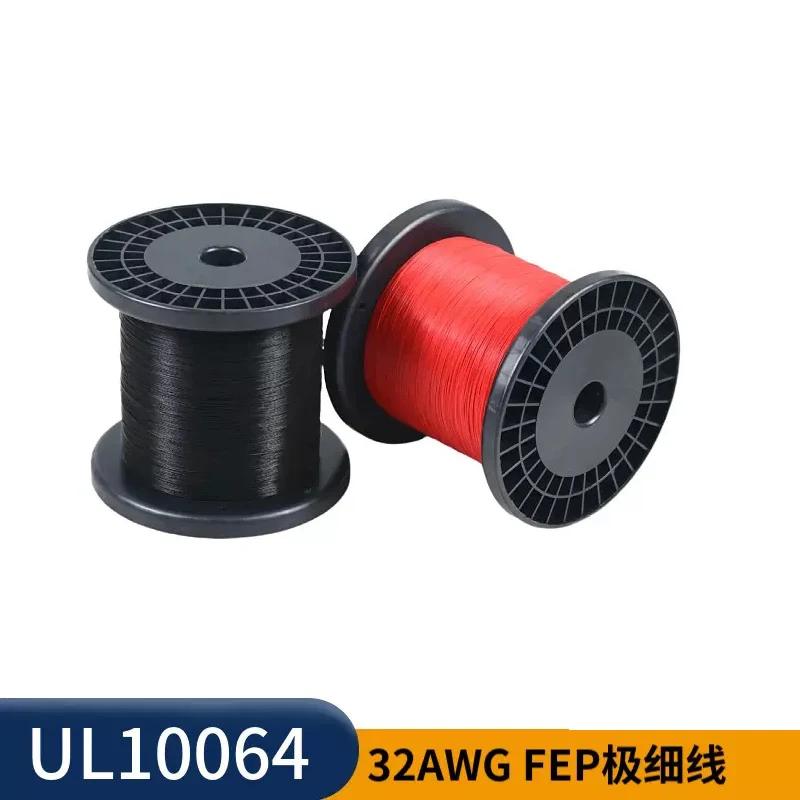 1000M UL10064 FEP Wire 32AWG Plastic Ultra Fine Micro Litz Wires Solder High Conductivity Copper Cable