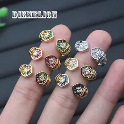 Geometric Shaped Cuff Opening Rings for Women Silver/Gold Color Noble Rainbow Cubic Zirconia Ring Accessory Fashion Jewelry