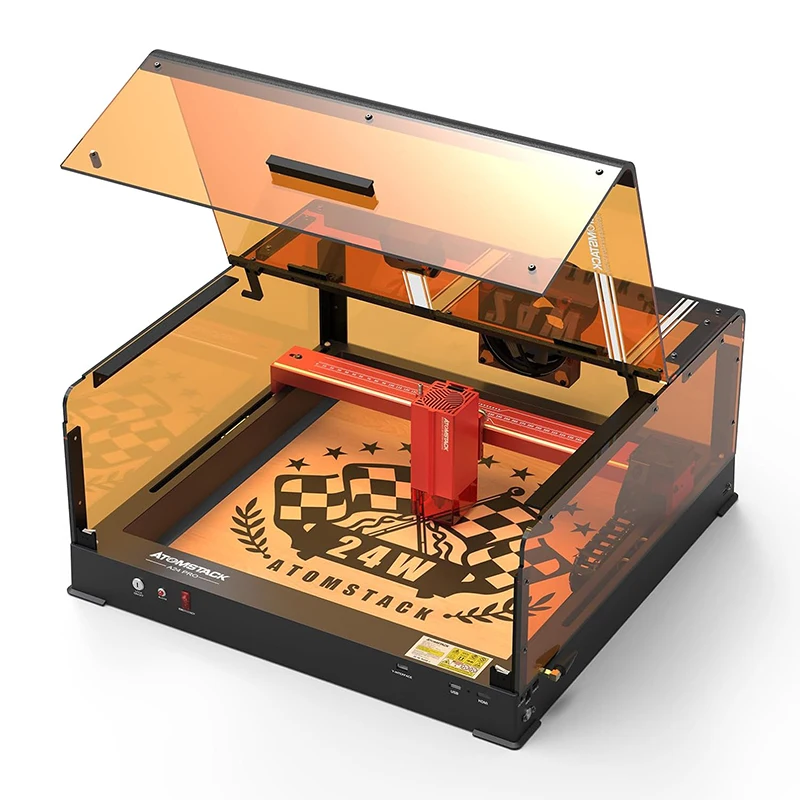 

ATOMSTACK A24 Ultra Laser Engraving Machine 120W Laser Cutter With B3 Housing Protective Box Enclosure 370x310mm Working Area