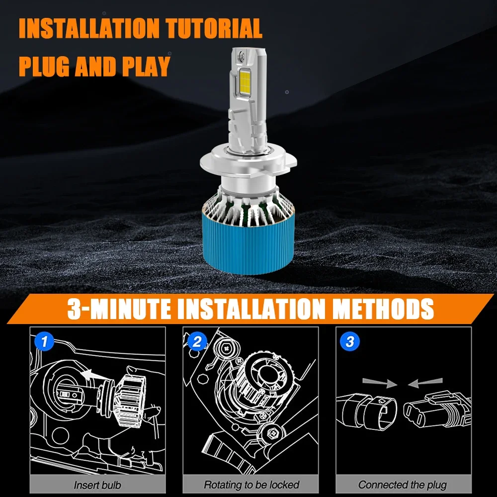 H7 canbus led farol 9 núcleos chip csp h4 luz do carro 1000000lm 1000w h1 h11 9005 hb3 9006 hb4 9012 lâmpada de nevoeiro automóvel 6000k 12v