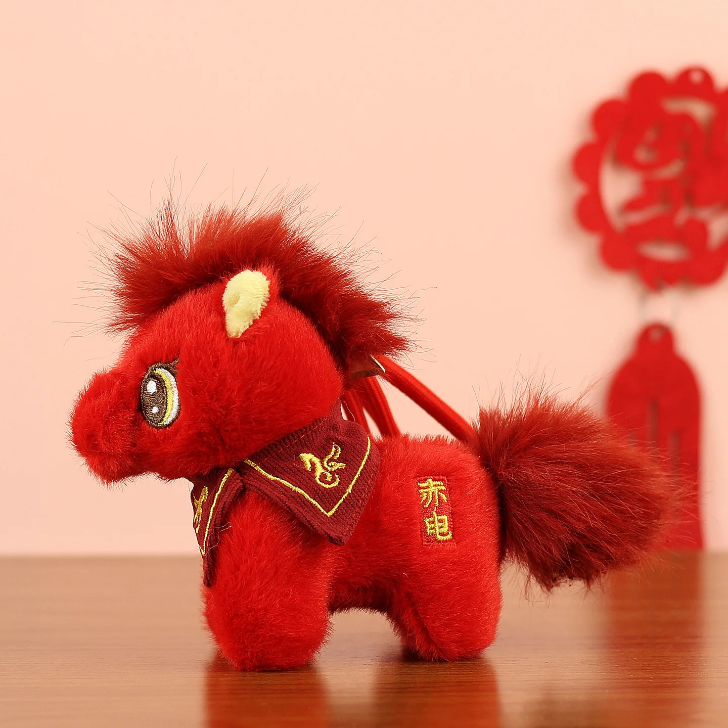 Voor Kawaii Pony Pluche Pop Hanger Paard Chinees Jaar Mascotte Tas Charme Cartoon Gevulde Pop Sleutelhanger Nieuwjaar Geschenken 2026