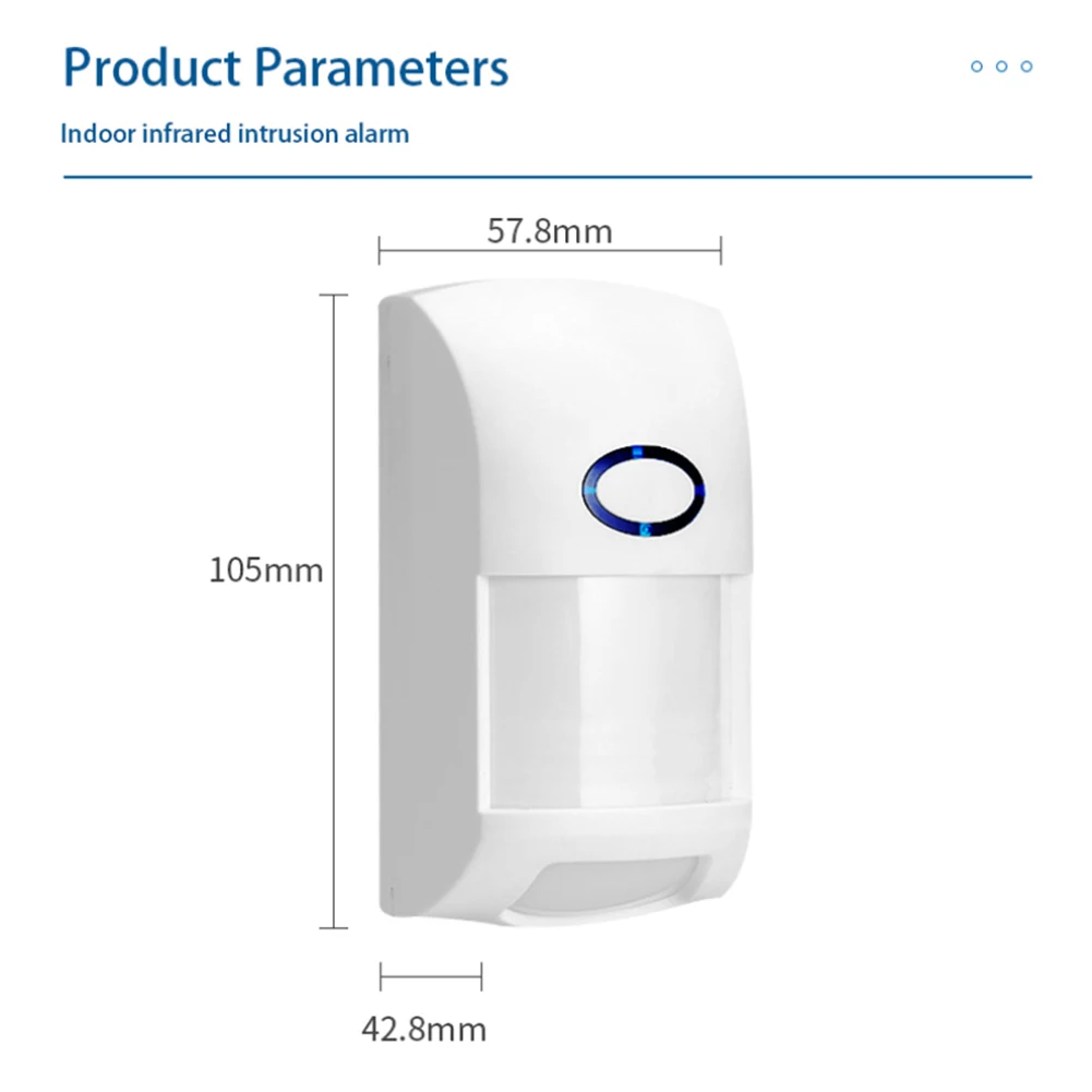 Tuya Intelligence rilevatori a infrarossi WiFi allarme sensore di movimento PIR compatibile con il sistema di sicurezza domestica dell\'app Smart Life