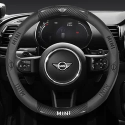 Mini Cooper S JOHN COOPER WORKS Clubman Countryman JCW F55 F56 R60 R59 Кожаный чехол на руль автомобиля из углеродного волокна, аксессуары