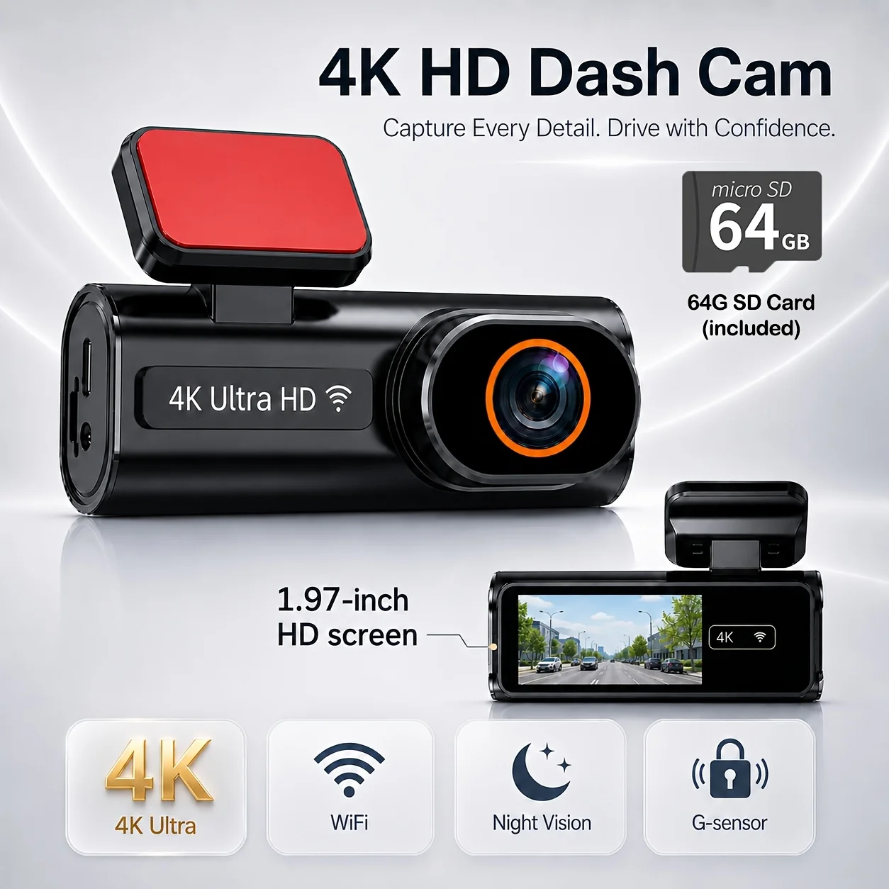 4K ultra high definition driving recorder Type-C 3.5m Hardwired Kit for Car Recorder Accessories, Rear Camera, Suitable for Car