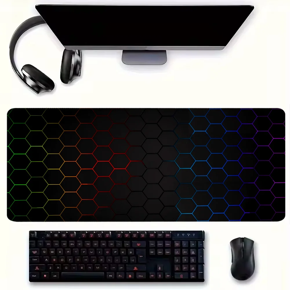 Geometry Gamer Gaming Mouse Pad Large Pc Setup Accessories Mousepad Anime Mechanical Keyboard Desk Mat Computer Table Extended