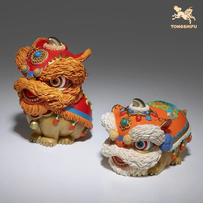 بقعة النحاس ماستر زخرفة النحاس "الرقص الأسد Ruyi الميمون" الأسد زخرفة مكتب تأثيث المنزل Guochao هدية