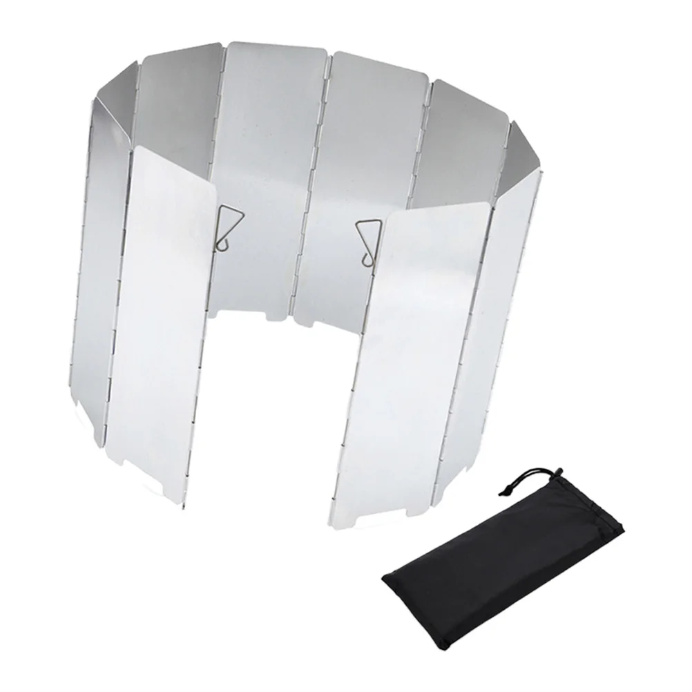 1 مجموعة موقد الزجاج الأمامي شاشات 9 لوحات سبائك الألومنيوم طوي التخييم في الهواء الطلق الطبخ شواء موقد غاز الزجاج الأمامي المحمولة و