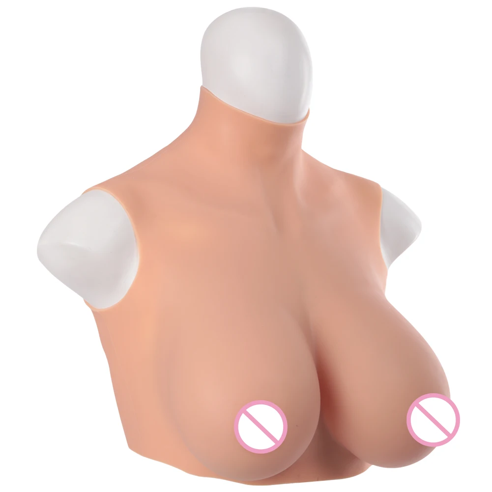 U-Charmmore Silicone Breast Forms Fake Artificial Huge Boobs for Crossdresser Transvestite Sissy Drag Queen Cosplay Chest