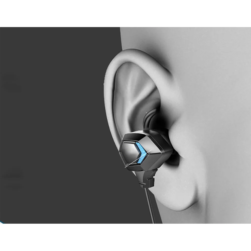 

Wired in-Ear Gaming Earbuds with Ergonomic Ear Wings Stable Comfort Soundproof Design 3.5mm Metal Plug Compatible for Computer