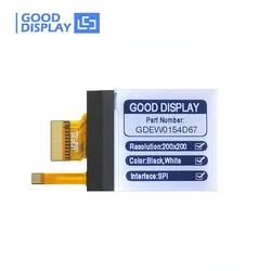 Pantalla de tinta electrónica de 1,54 pulgadas con luz frontal y 4 escalas de grises, clara y brillante en cualquier momento, GDEY0154D67-FL04