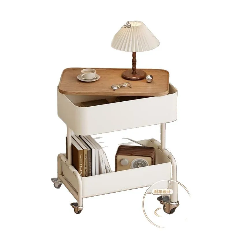 

new cross-border multi-functional storage small coffee table mobile snack storage cabinet light luxury simple sofa side