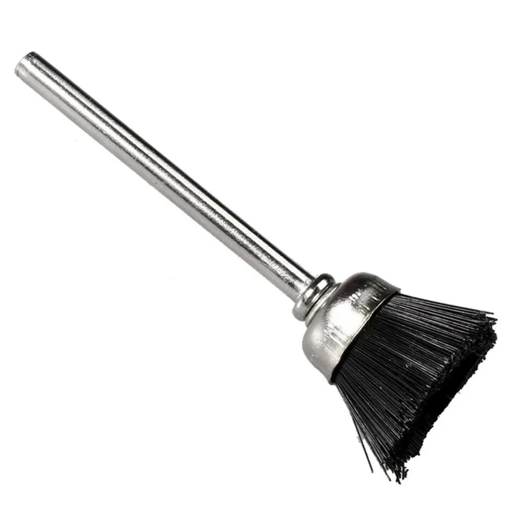 

5 шт., 3 мм, оправка, жесткая абразивная нейлоновая чашечная щетка, полировальные круги, вращающийся инструмент для дерева, металла, полировки, шлифования