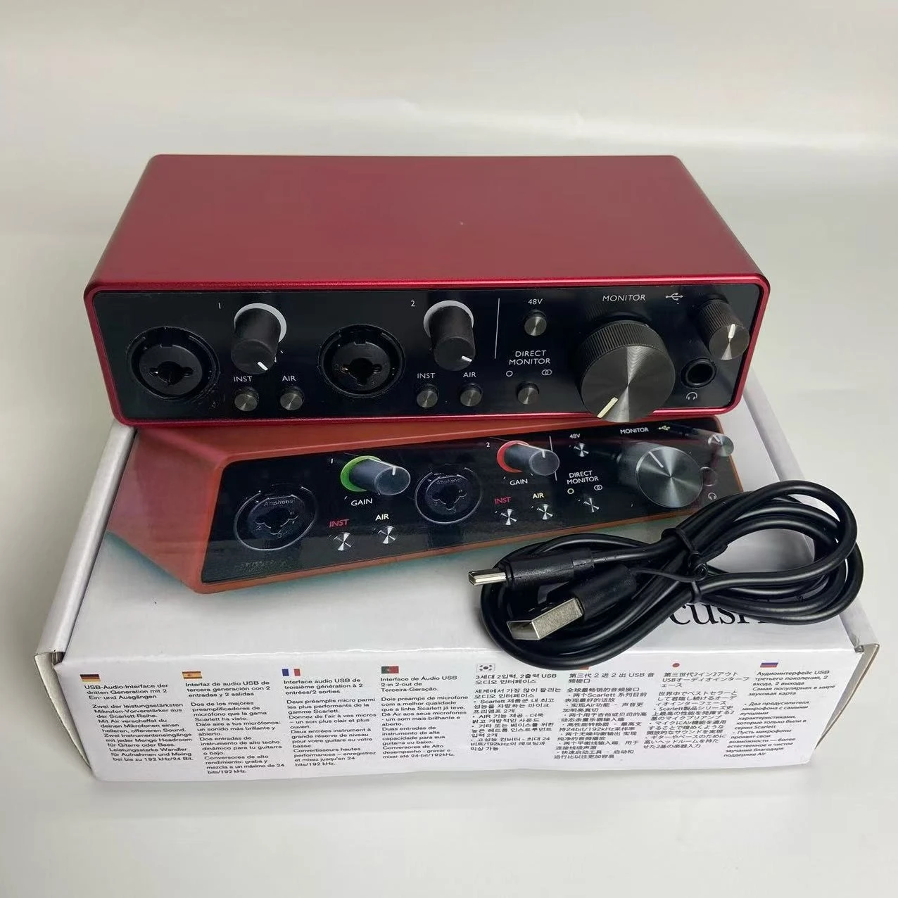 Drive-free sound card live broadcast Karaoke musical instrument recording and arranging controller External professional sound