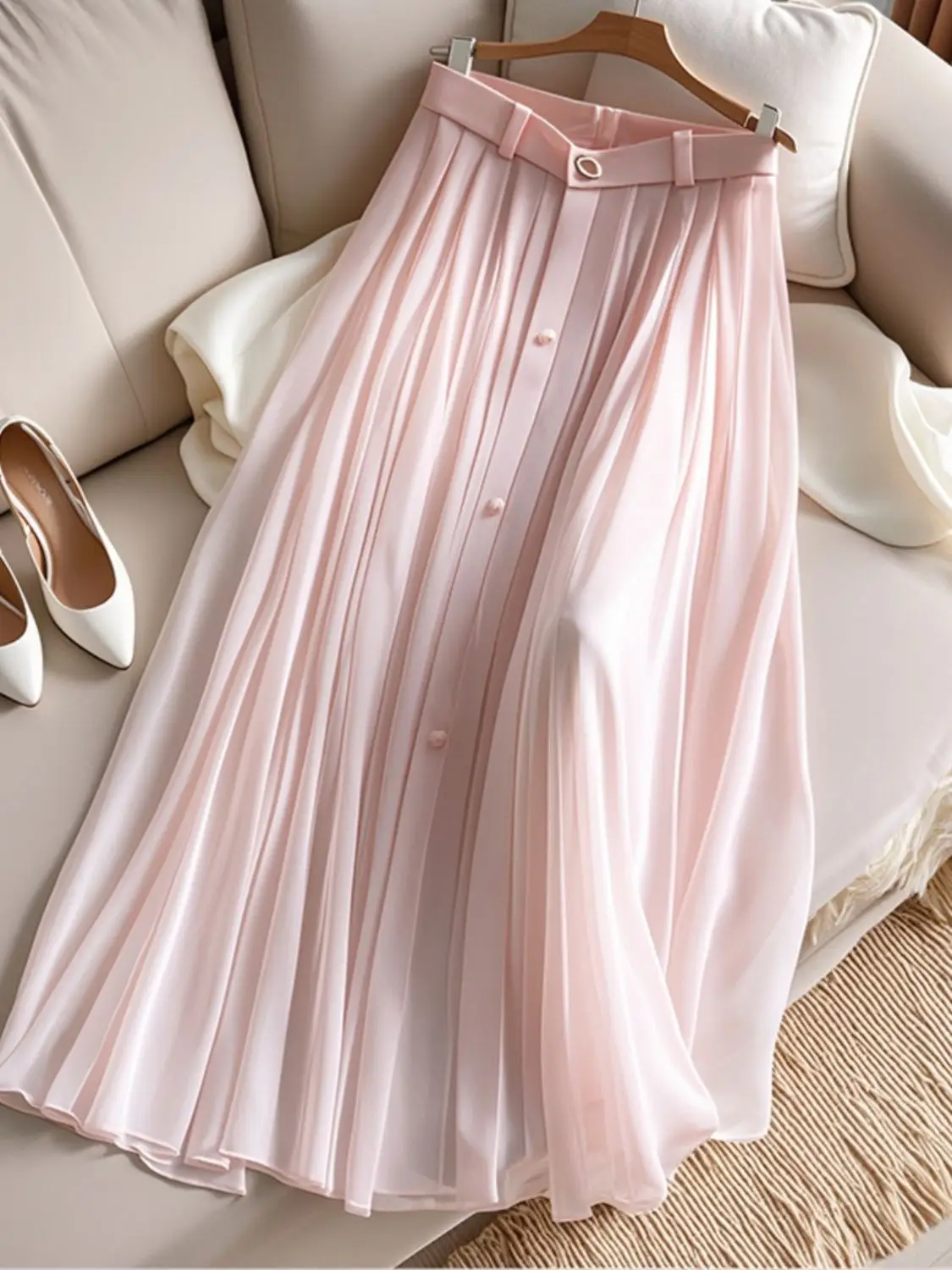 2024 new style, super stylish and stunning color, A-line high waisted skirt for women in summer  long skirts for women