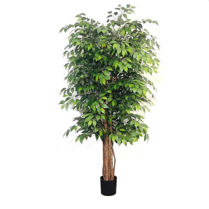 #￥Exclusive Jumei Banyan Tree Bonsai Artificial Eco-friendly Indoor Decorative Potted Fake Green Plant Ornament Fabric