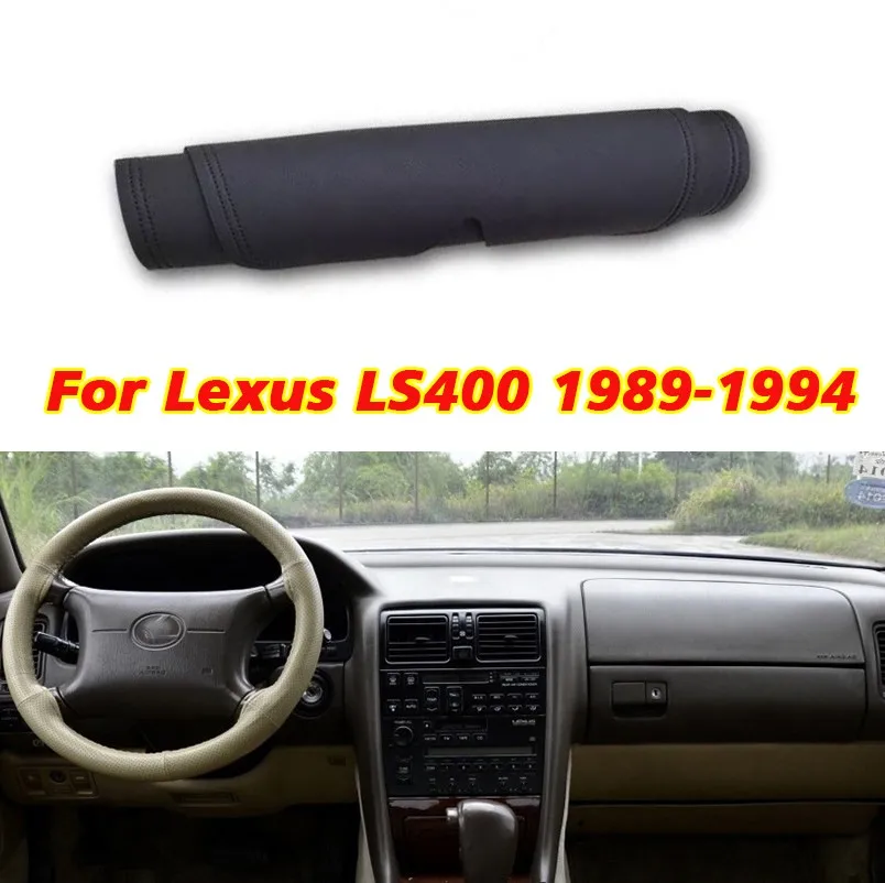 for-lexus-ls400-1989-1994-leather-dashboard-cover-mat-dash-pad-protector-black