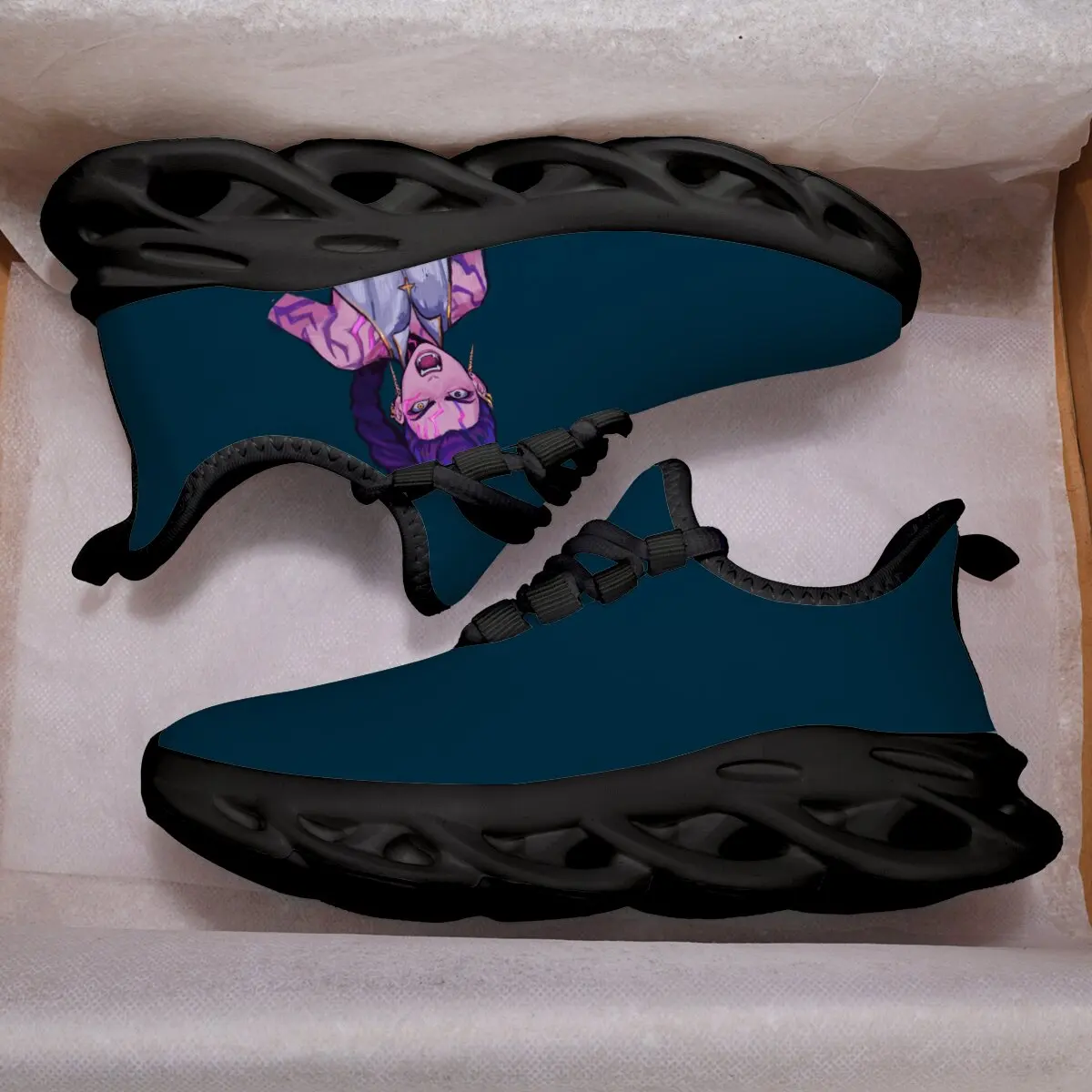 어린이 캐주얼 소년 신발 Arcane Character 프린트 캐주얼 스니커즈 남성 여성 야외 화이트 소녀 스포츠 워킹 스니커즈