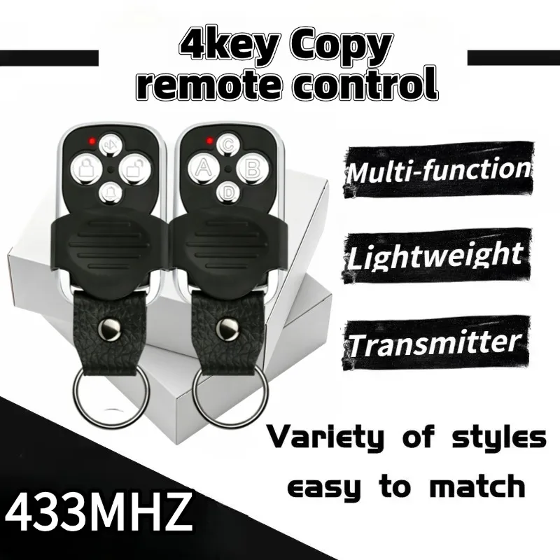 4 Buttons 433Mhz wireless Duplicator Clone Remote Control Garage Gate Door Opener Transmitter Cloning Copy Code Car Key