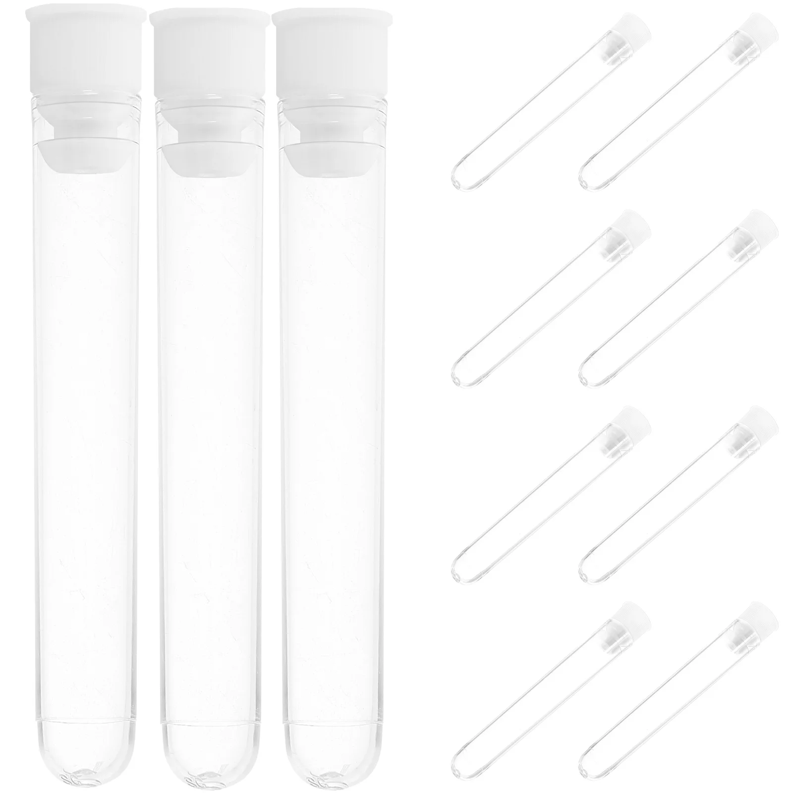 

100 Pcs Storage Plastic Test Tube Tubes with Lids Lotion Bottle Hard Containers Small